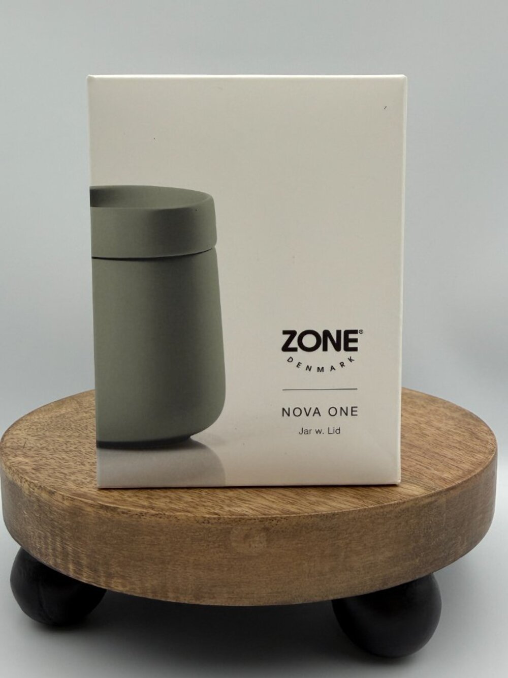 Zone Denmark Nova One Stoneware Jar with Lid Matcha Green Minimalist NIB